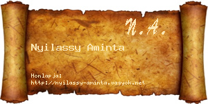 Nyilassy Aminta névjegykártya